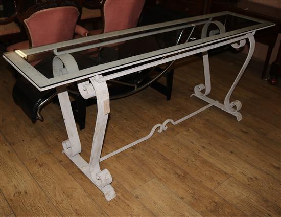 An Italianate console table, W.188cms